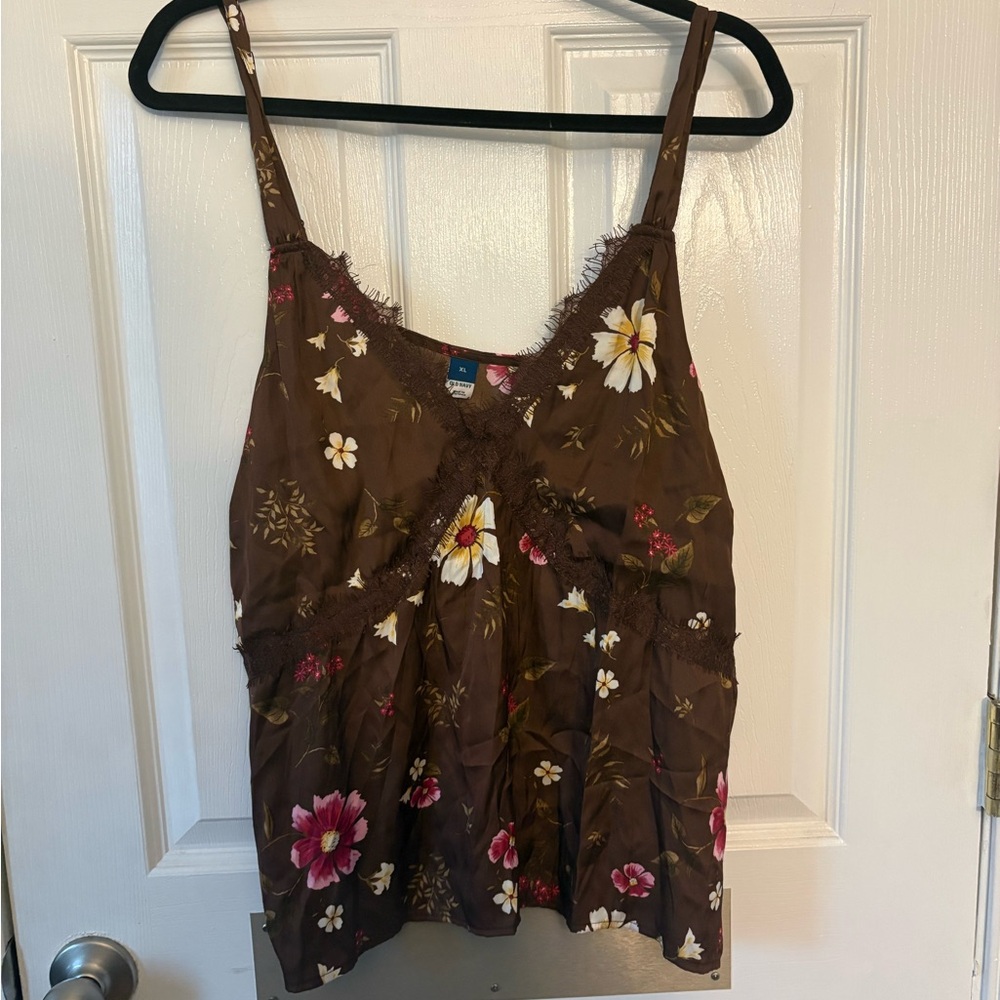Old Navy Brown Floral Camisole